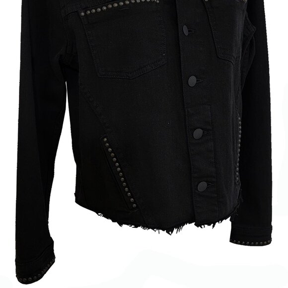 Hematite Chains Women's Black Denim Jacket - Picture 4 of 9